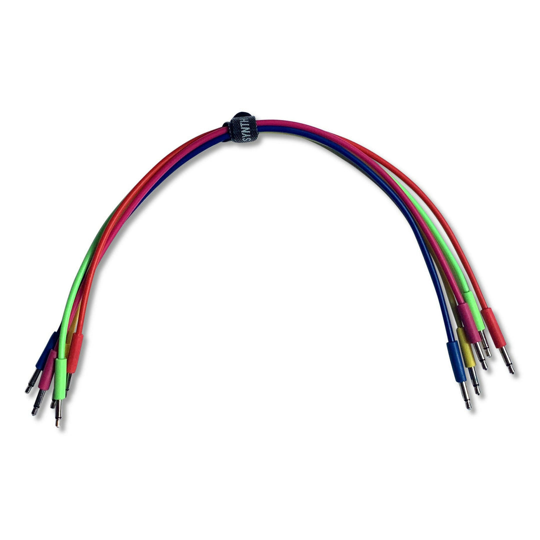 mixed pack of synth patch cables for eurorack modular synthesizers