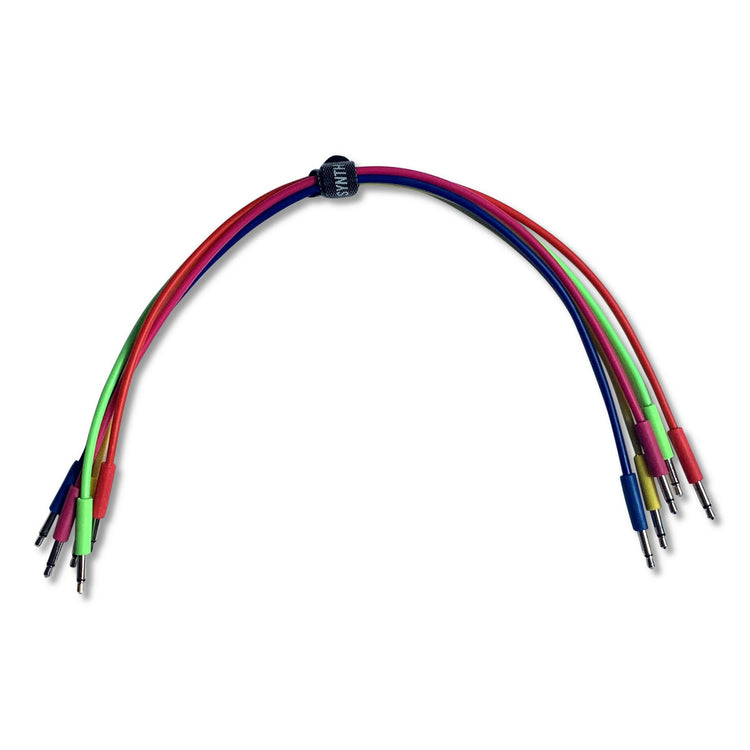 mixed pack of synth patch cables for eurorack modular synthesizers