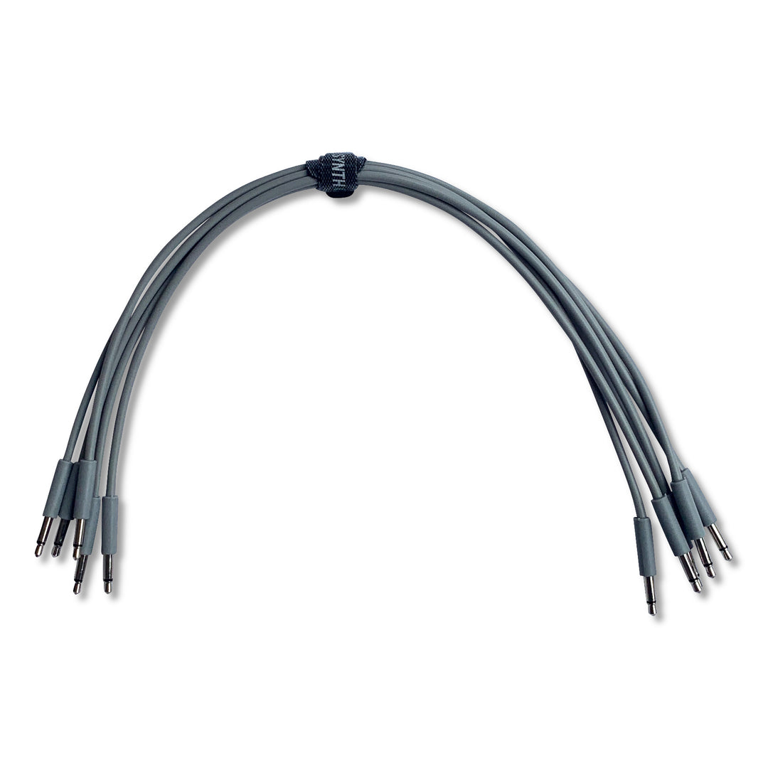 Grey eurorack audo cables slim