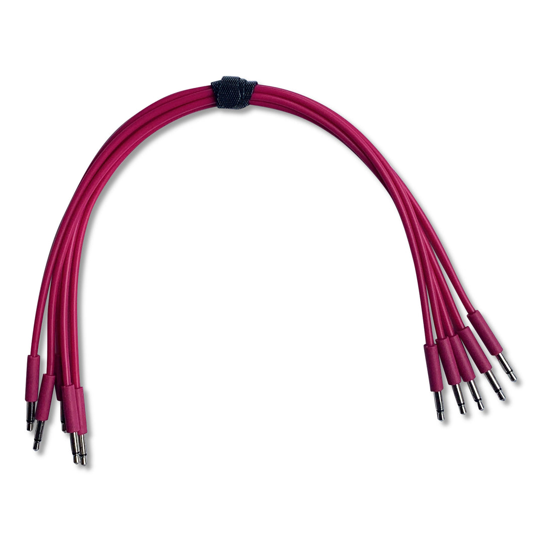 pink patch cables for modular synths