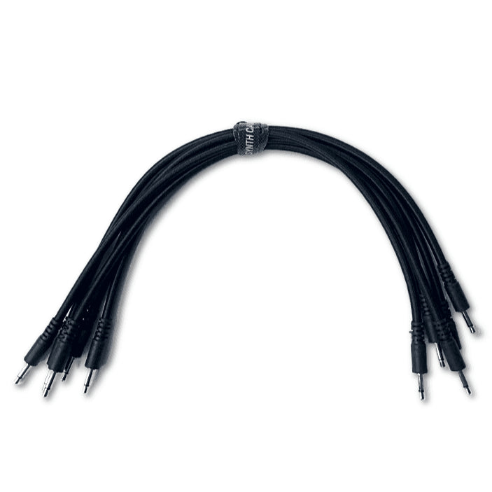 black braided modular synth cable