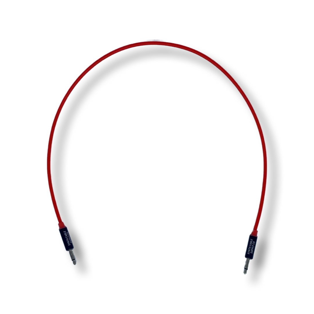 Red eurorack LED patch cable